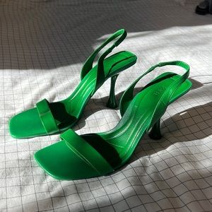 Green Zara Heels